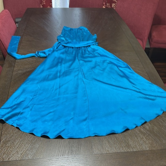 Satin Midi Dress Sleeveless Halter Neck Party Cocktail Evening‎ - Picture 12 of 12